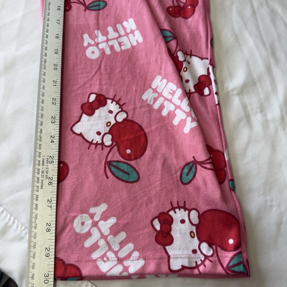 Hello Kitty Women’s Graphic Print Pajama Pants Size 2X 18W 20W Pink Cherry - Picture 5 of 11